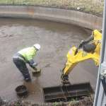 manual sludge removal by wyre drainage