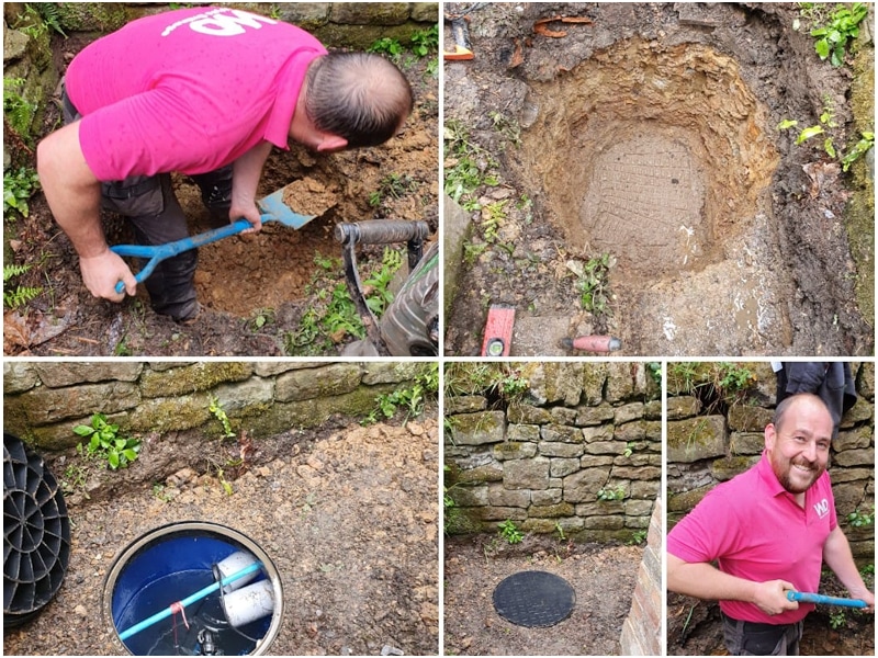 Drain installation by wyre drainage